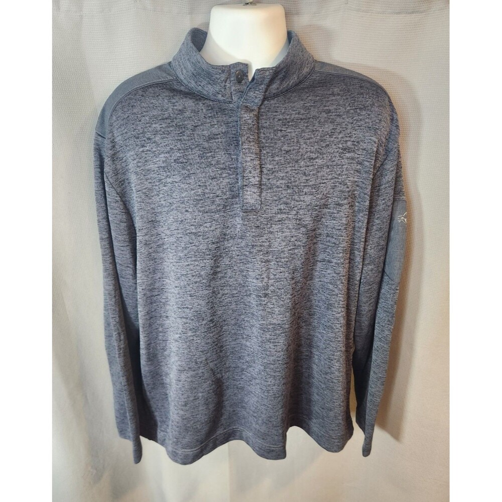 Greg Norman Men’s Gray Quarter Button Up Pullover Sweater Size XXL